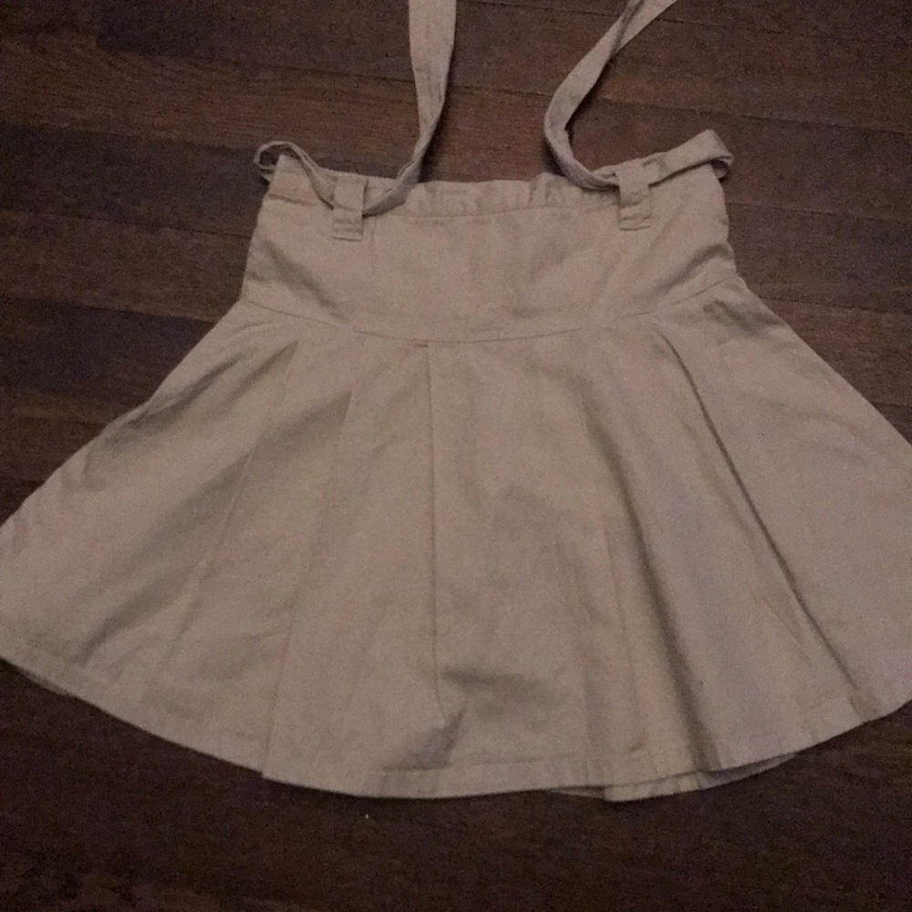 5T girls Khaki skirt with ties